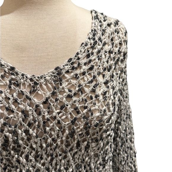 J. Jill Waffle Knit Women’s V Neck Long Sleeve Sweater Size Large - Picture 3 of 9